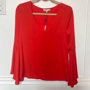 NWT Milly bell sleeve v-neck blouse, size 4.